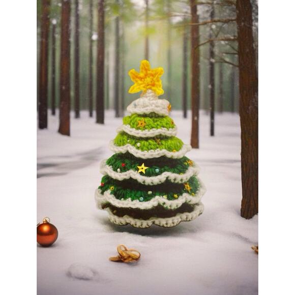 Needle Creations Crochet Kit Christmas Tree 5” Holiday Yarn Craft Set NEW - Picture 2 of 16